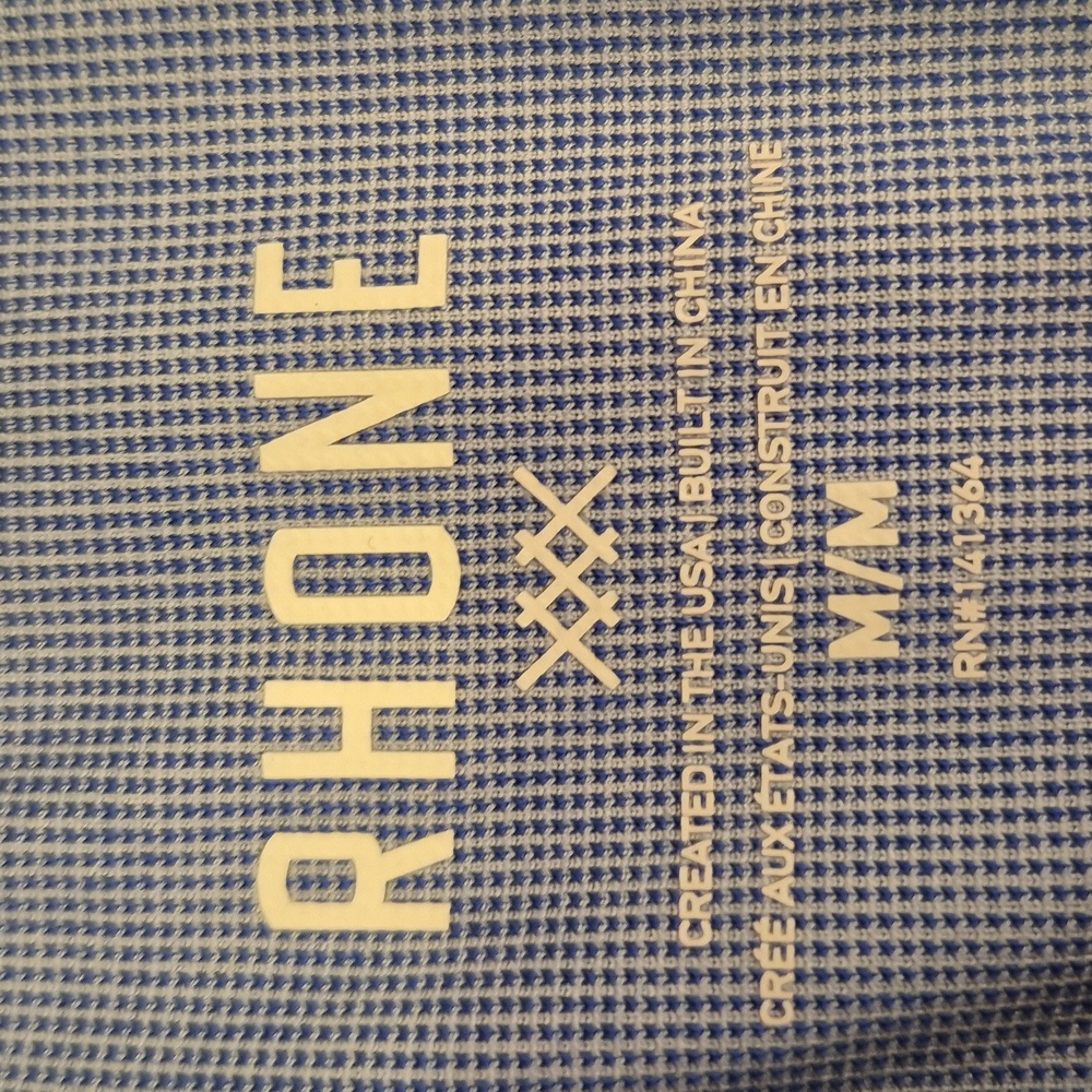 Rhone Light Blue Medium Polyester Blend Mens Athl… - image 3